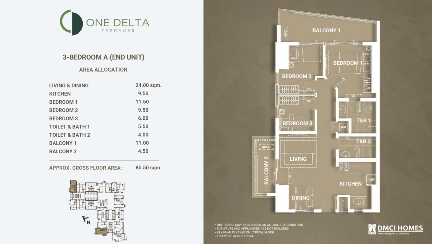 3 Bedroom ONE DELTA TERRACES (Quezon Avenue, QC)