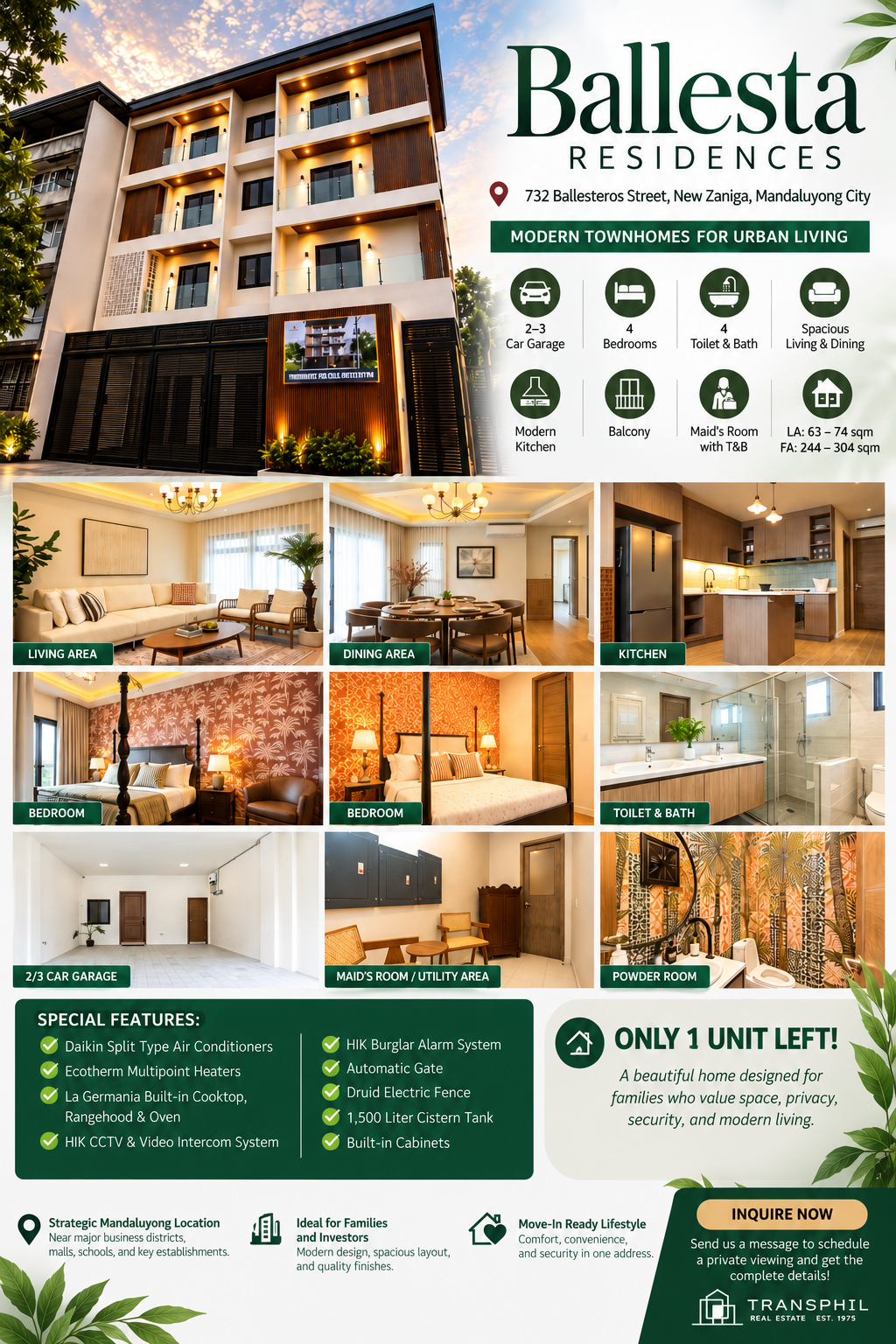 4-storey townhouse in Mandaluyong