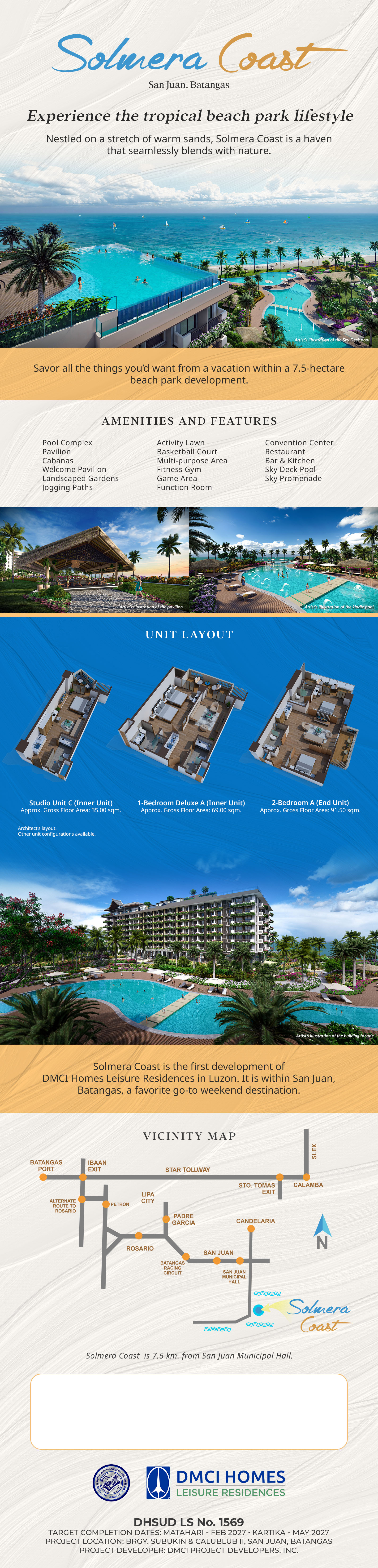 1BR Pre-Selling at Solmera Coast by DMCI Leisure 